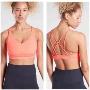 Athleta Coral Strappy Sports Bra